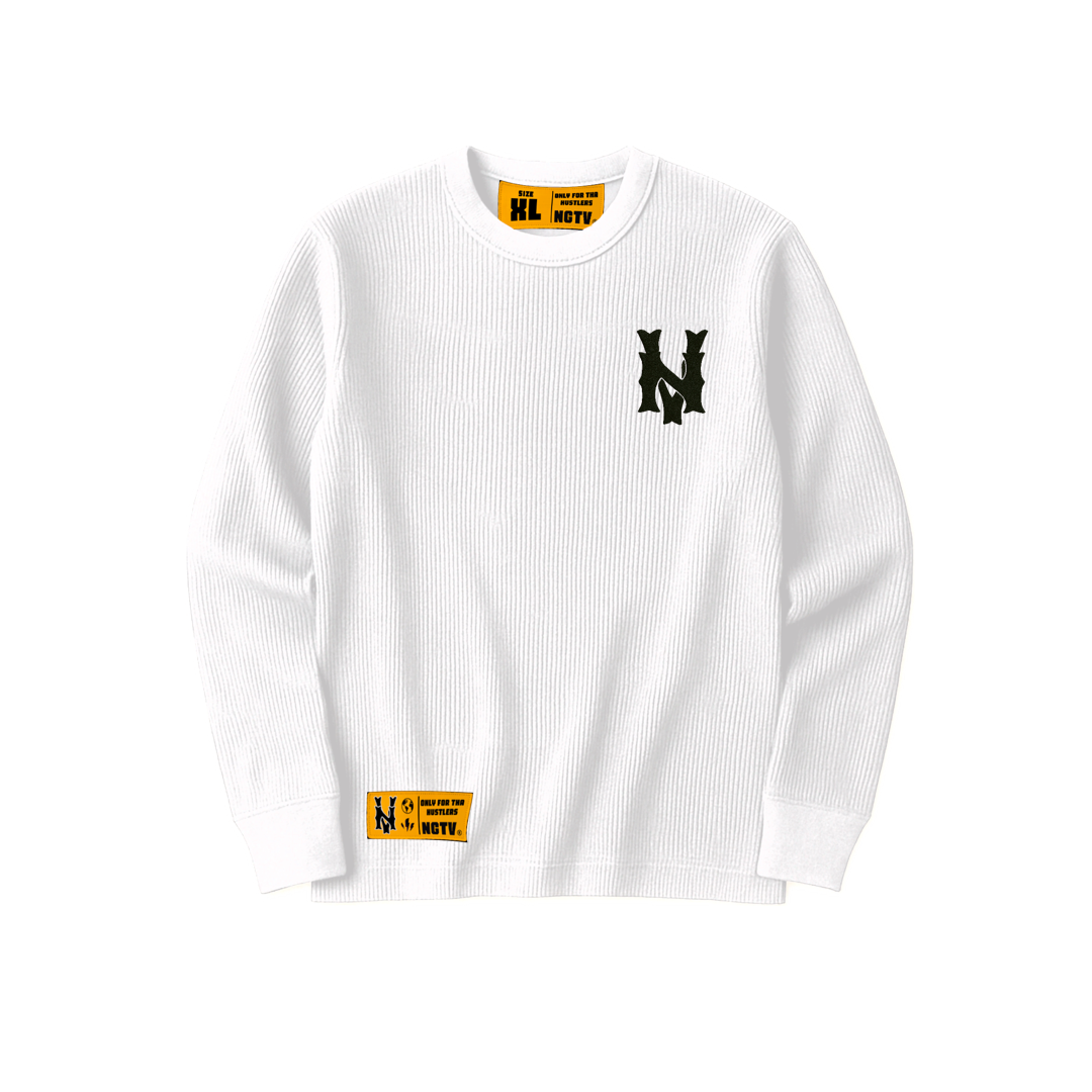 NEGATIV WAFFLE LONGSLEEVE – WHITE