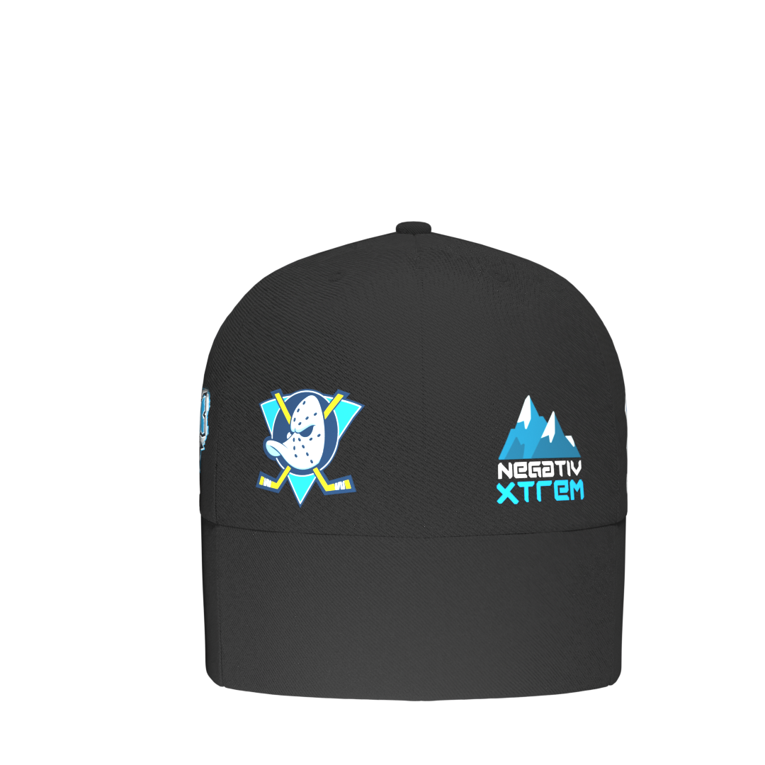 Back view of Negativ Down Flap Ear Furr Cap – adjustable snapback closure with embroidered details.